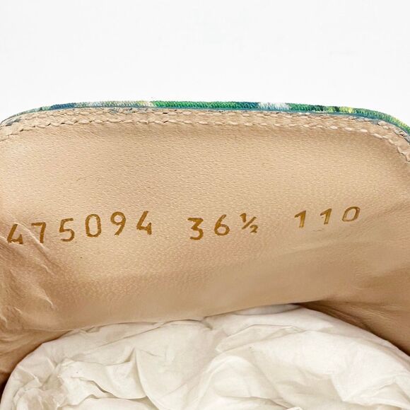 GUCCI Princetown Hawaiian Floral Mule Size 36.5 Horsebit Slip On Loafer - Picture 12 of 15